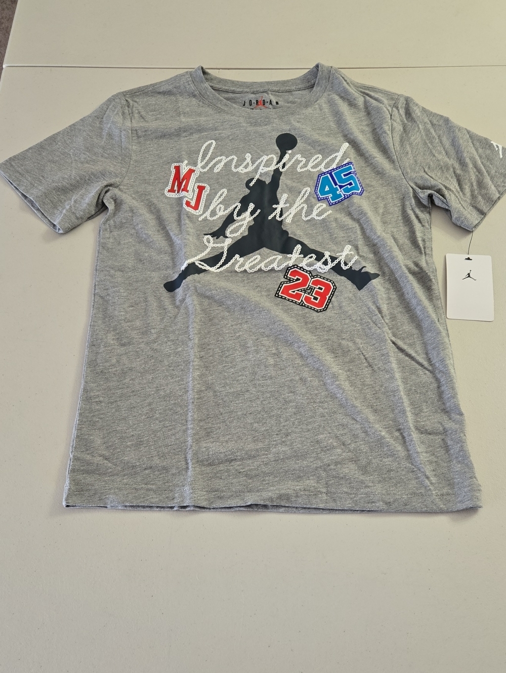 Jordan Kids' Grey 'Inspired by the Greatest' Graphic Tee